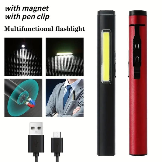 Magnetic Slim 800mah Battery LED + Mini Torch