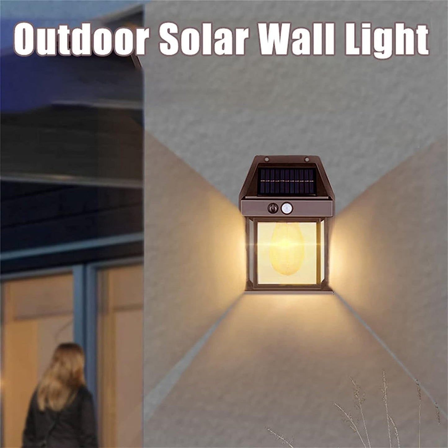 Waterproof Outdoor Solar Infrared Sensor Wall Lamp