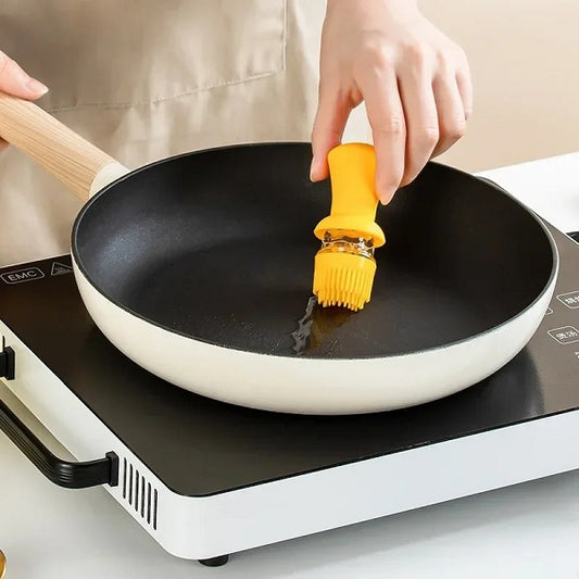 630ml Assorted Color Glass Seasoning Bottle With Pastry Oil Brush For Cooking And Baking