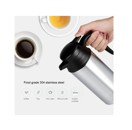 12V 750ml Stainless Steel Electric Car Travel Kettle