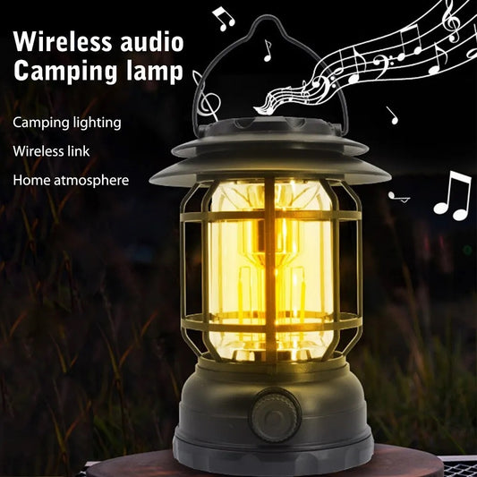 USB Rechargeable Emergency Camping Lantern With Bluetooth Speaker