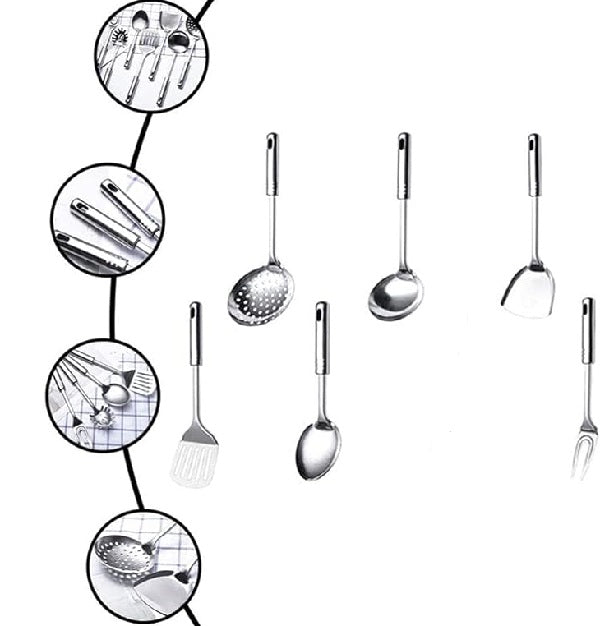 7 In 1 Stainless Steel Kitchen Tool Set