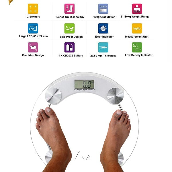 LED Round Body Weight Scale