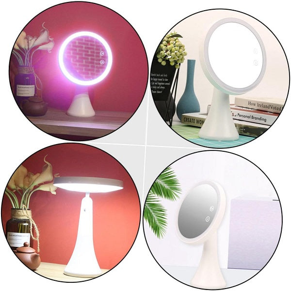 2-In-1 LED Table Lamp Mirror