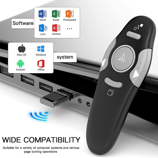2.4ghz Laser Presentation Pointer with Page Up Page Down Buttons