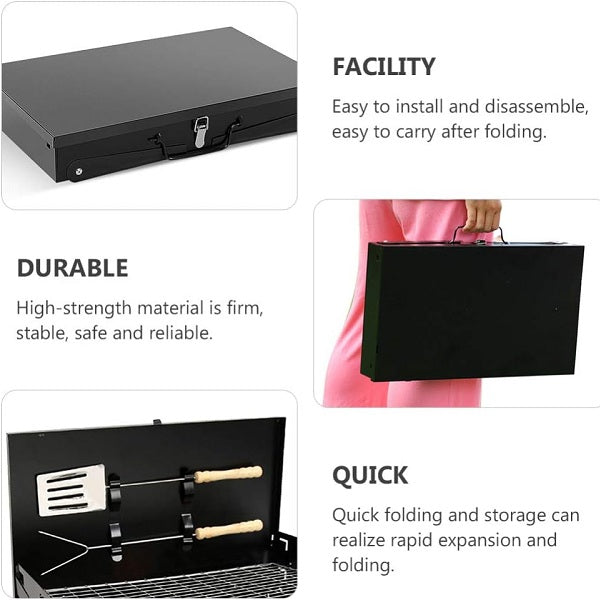 Portable Folding Grill BBQ Camping Braai Stand