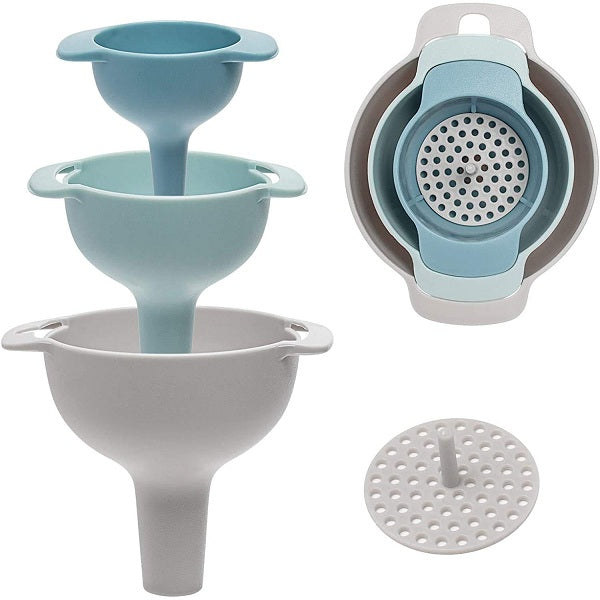 4 in 1 Mini Funnels with Detachable Strainer