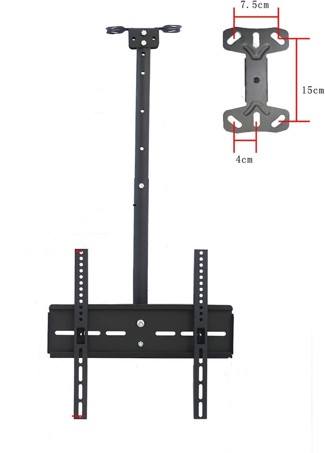 Adjustable 20″To 55″ Tilt Swivel Ceiling Mount TV Bracket