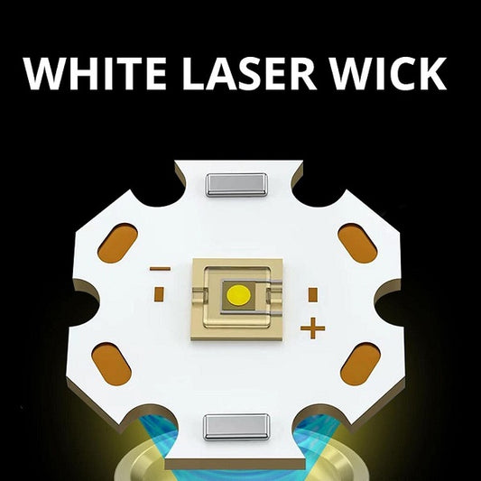 Magnetic Zoom Flashlight With UV Light 6800mah Battery