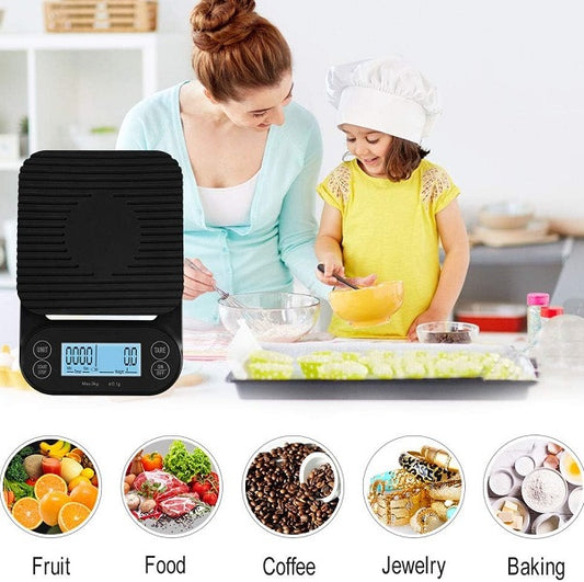 3kg/0.1g Digital Coffee Scale With LCD Backlight