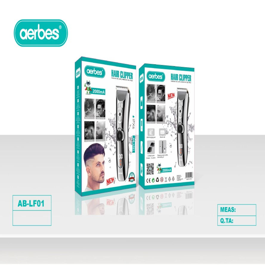 Electric Rechargeable Barber Clippers 2000mah Battery