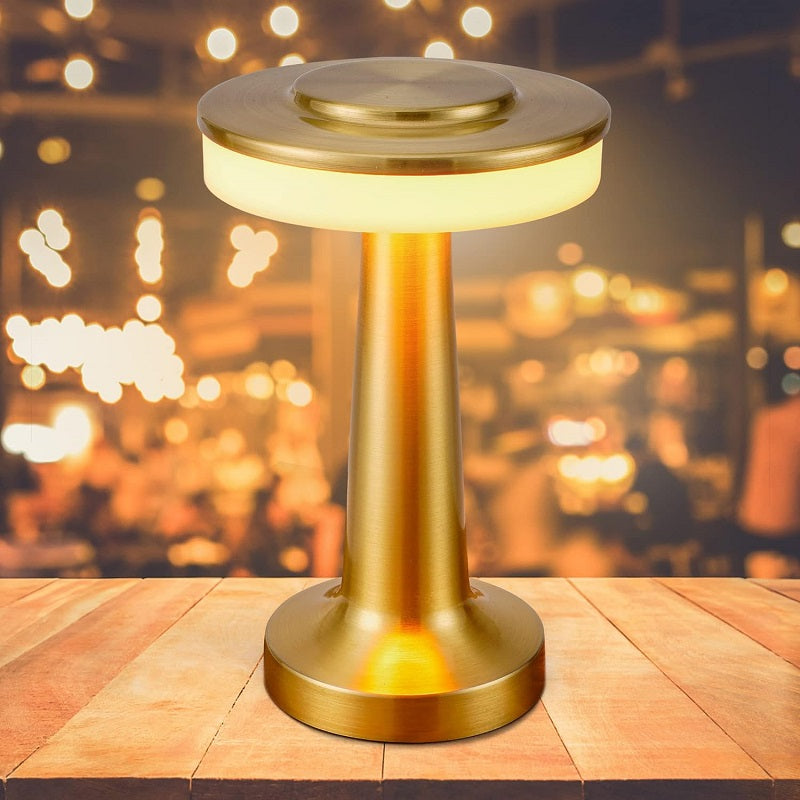 Rechargeable Barbell Shaped LED White Table Lamp