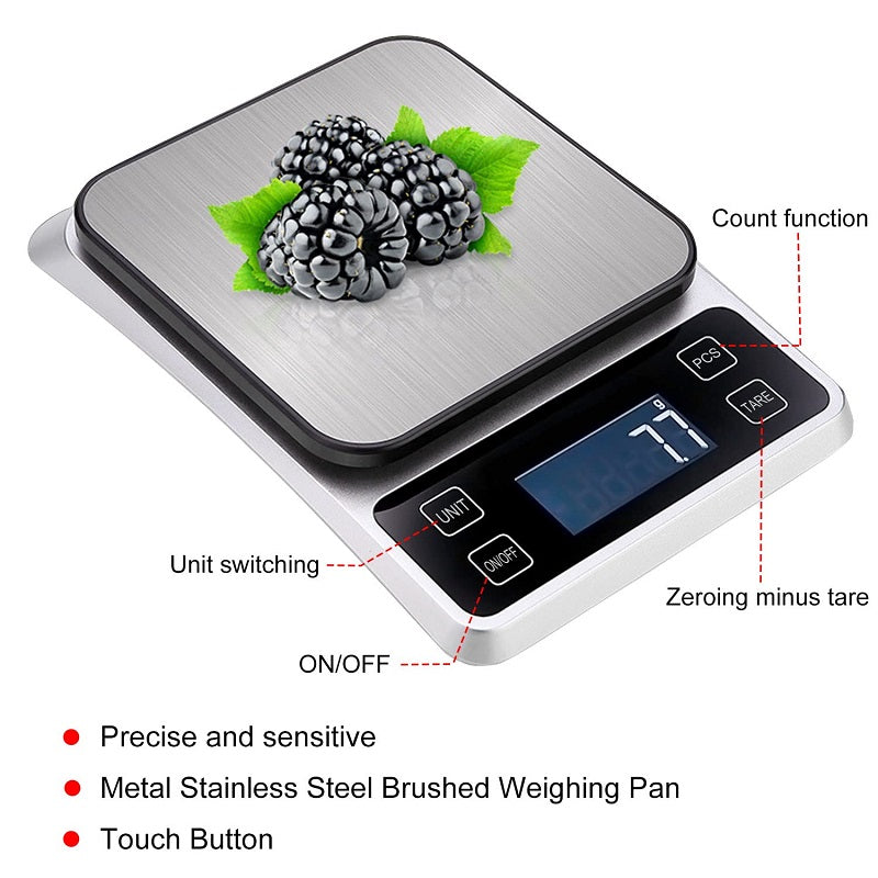 10kg/0,01g Aluminium Steel Scale