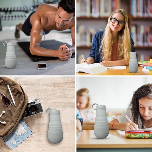 500ml Silicone Folding Water Bottle
