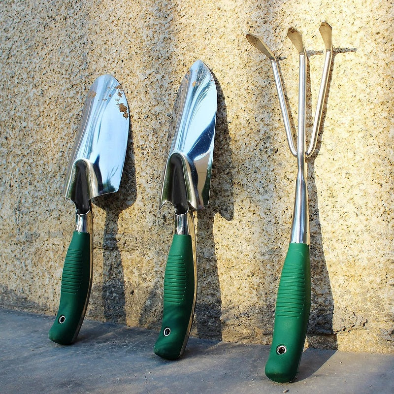 3 Piece Hand Trowel, Transplantation Trowel And Hand Rake Gardening Tools