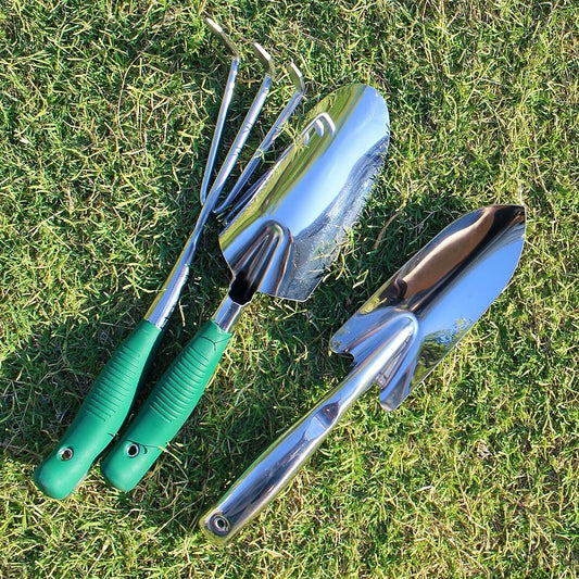 3 Piece Hand Trowel, Transplantation Trowel And Hand Rake Gardening Tools