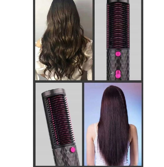 3-In-1 Professional Comb Hair Curler, Straightener & Dryer
