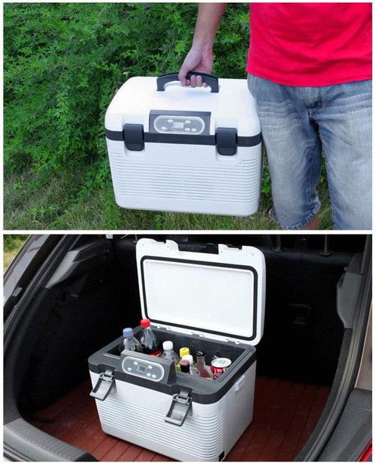 20L Car Fridge, High-Tech Dual-Core, Outdoor Travel Portable Car Cool and Warm Electric Cool Box Small Fridge 12 V / 220 - 240 V For Car and Home