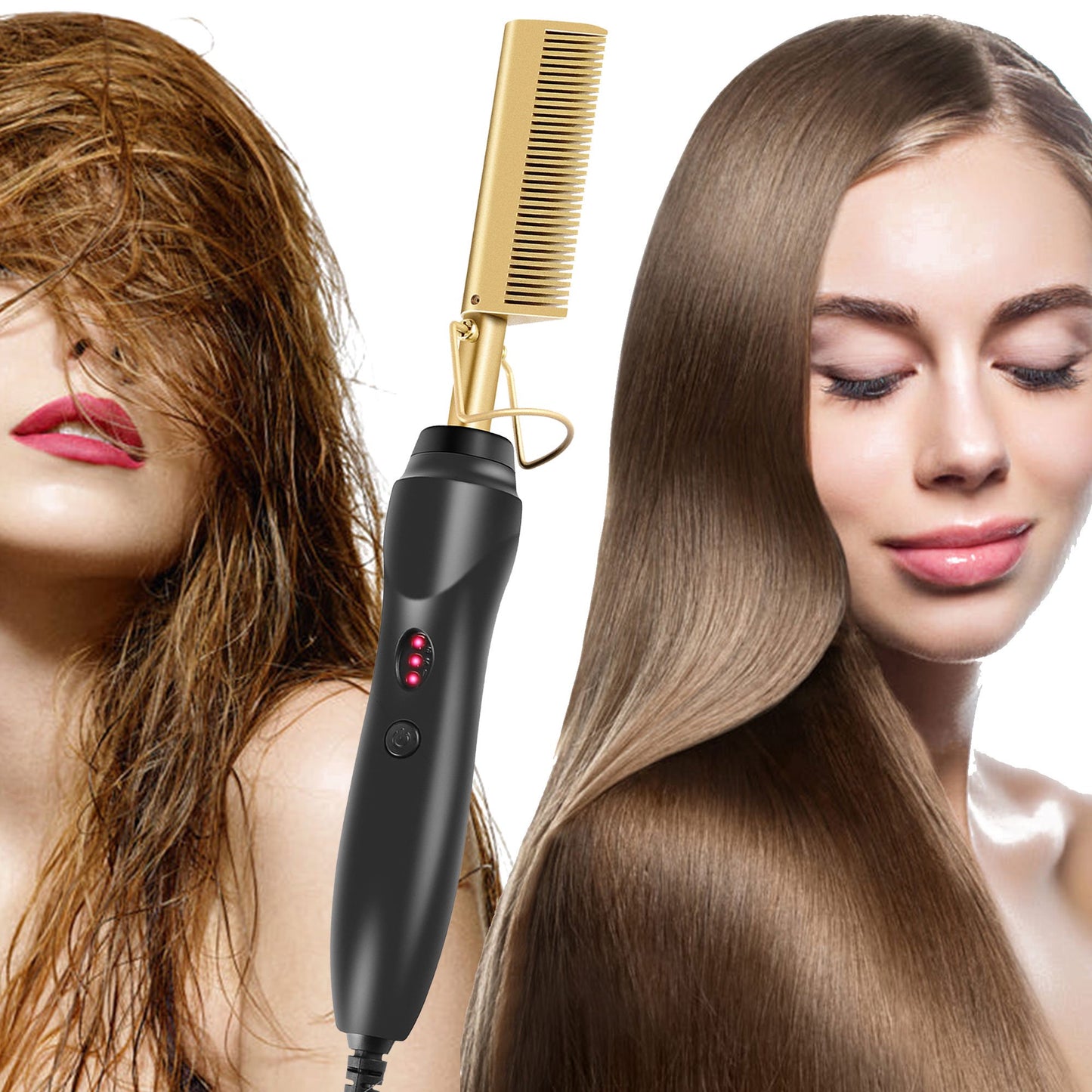 Premium 2-In-1 Hair Styling Press Comb