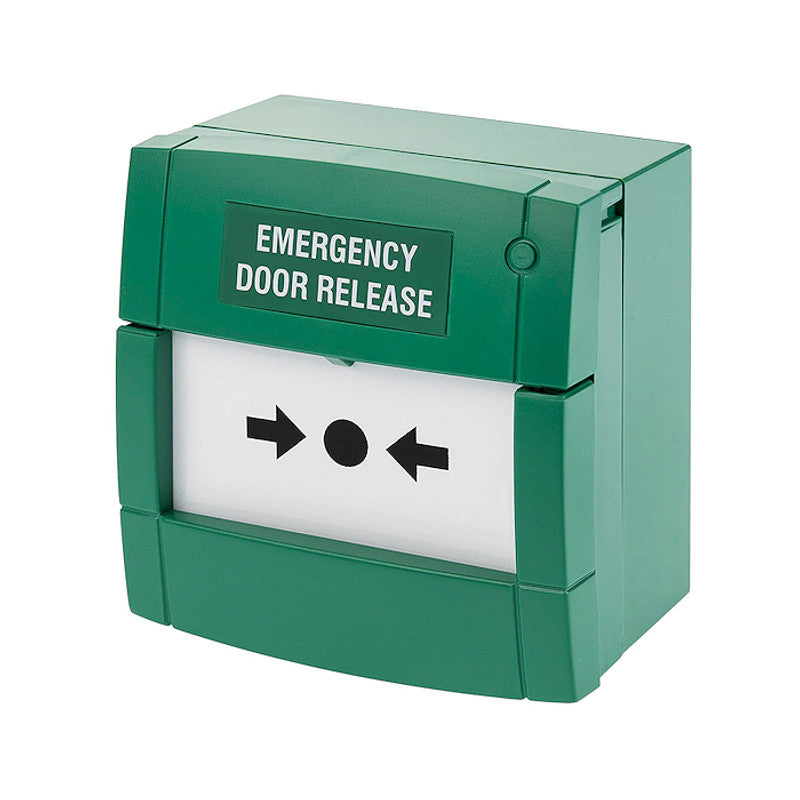 EMERGENCY BREAK GLASS (GREEN) - RESETTABLE SINGLE POLE