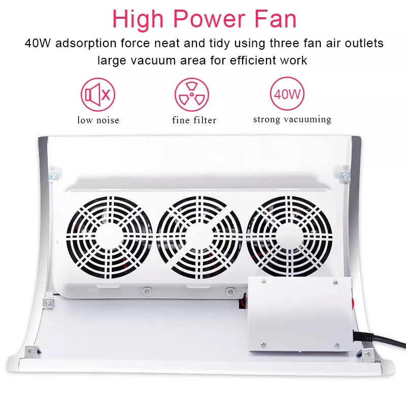 40W Expert Nail Dust Collector With Triple Fans
