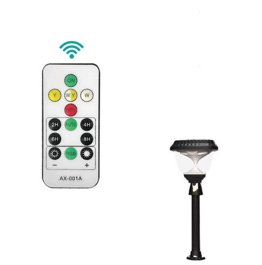 Solar Powered Garden Light RGB + White & Warm White With Remote Control