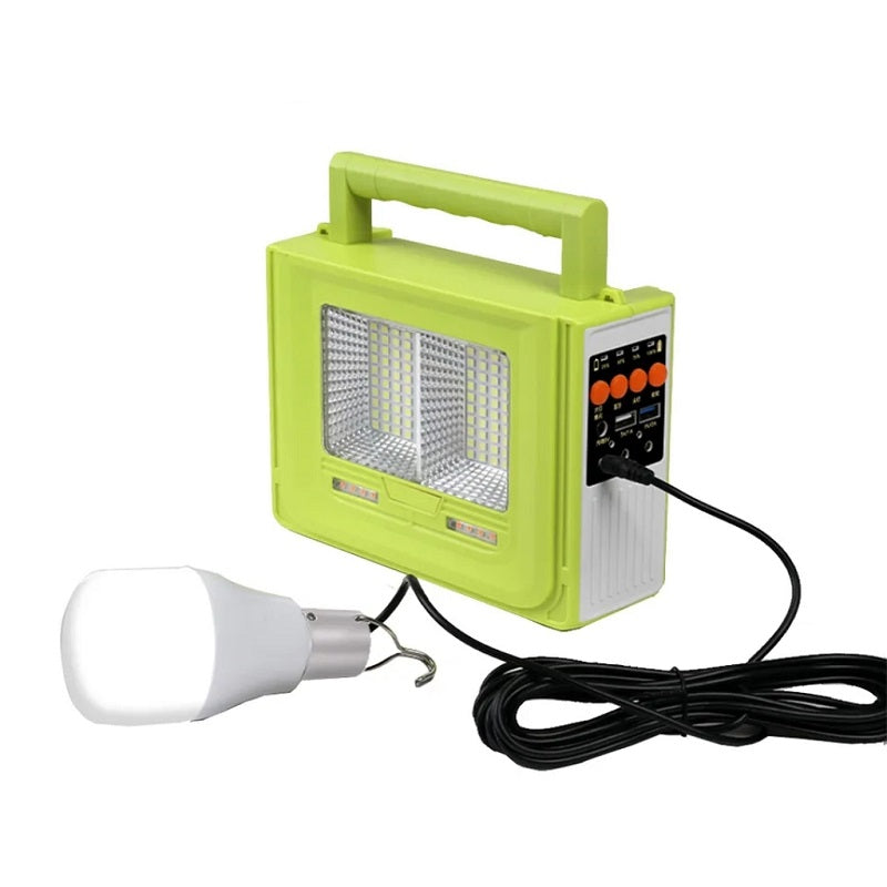 150W Solar Powered Multi-functional Emergency Light + Speaker