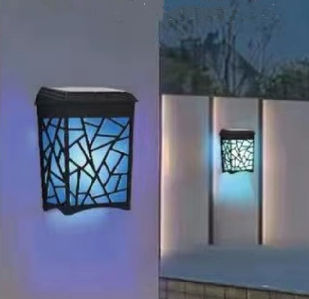 Solar Powered Decorative Wall Lamp RGB And Warm White