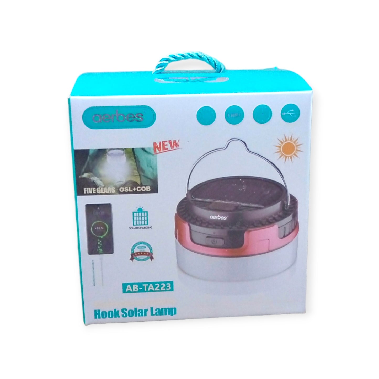 Multi Functional Hook Solar Powered Camping Light