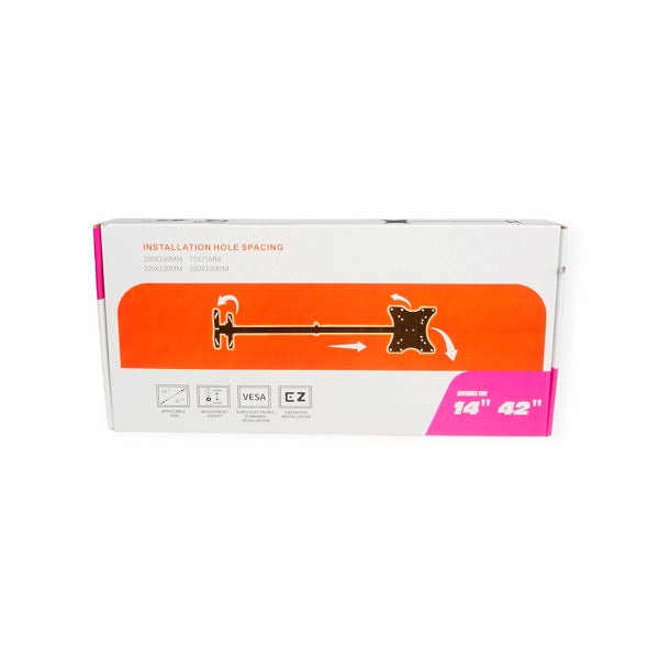 Telescopic 14-42″ Flat Panel Tilt Ceiling TV Bracket