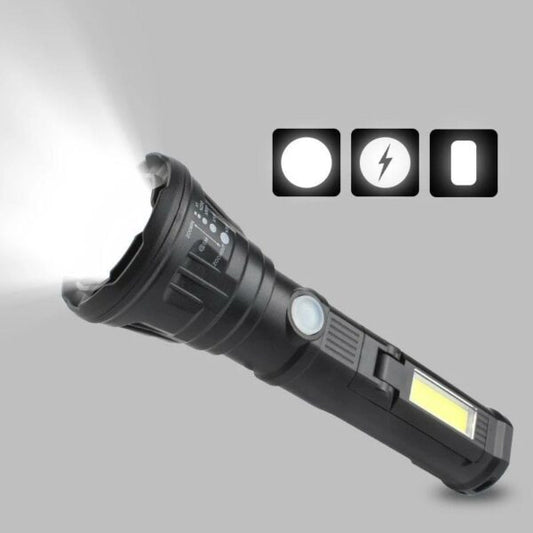 Multi functional Rechargeable Zoom Flashlight