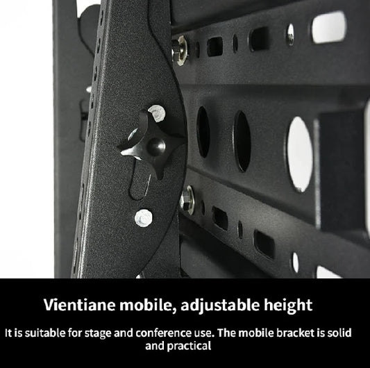 32-70 Inch Mobile Trolley Floor TV Mount Stand with 2 Shelves