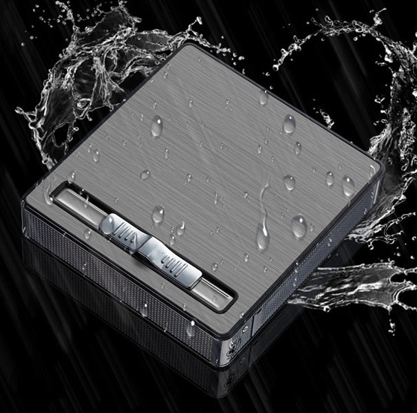 20 Fots Cigarette Holder Case With Gas Refillable Lighter