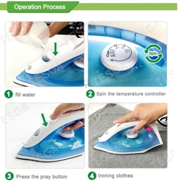 Loadshedding Steam Iron With Battery Leads