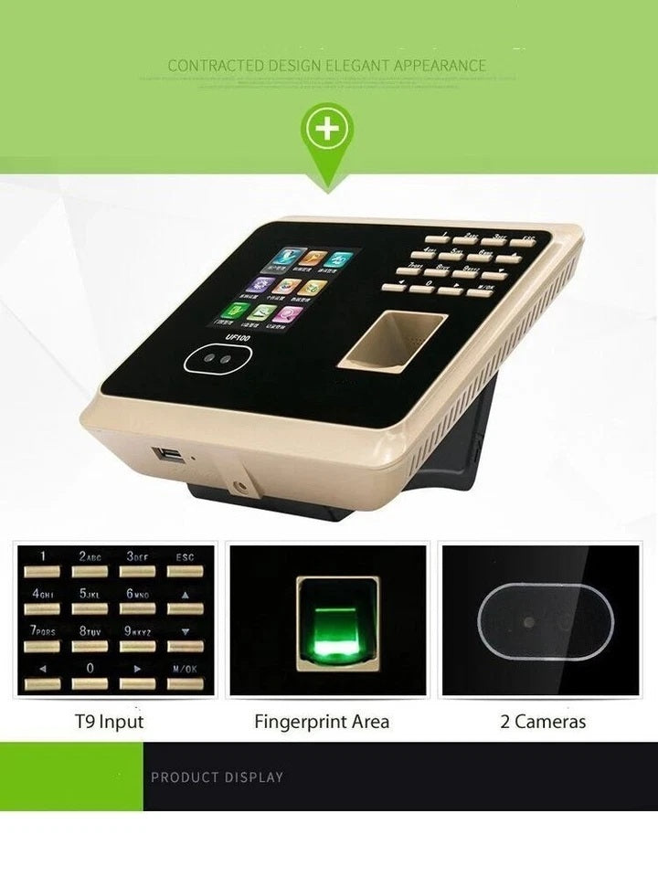 UF100plus Face Recognition Time Attendance System With Fingerprint Reader with TCP/IP/USB Protocol