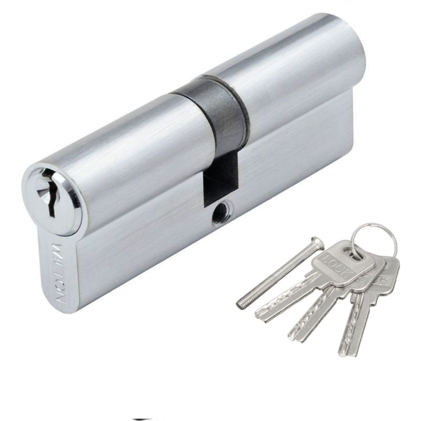 Aluminum Home Safety Cylinder Door Lock With 3 Security Keys - 70mm