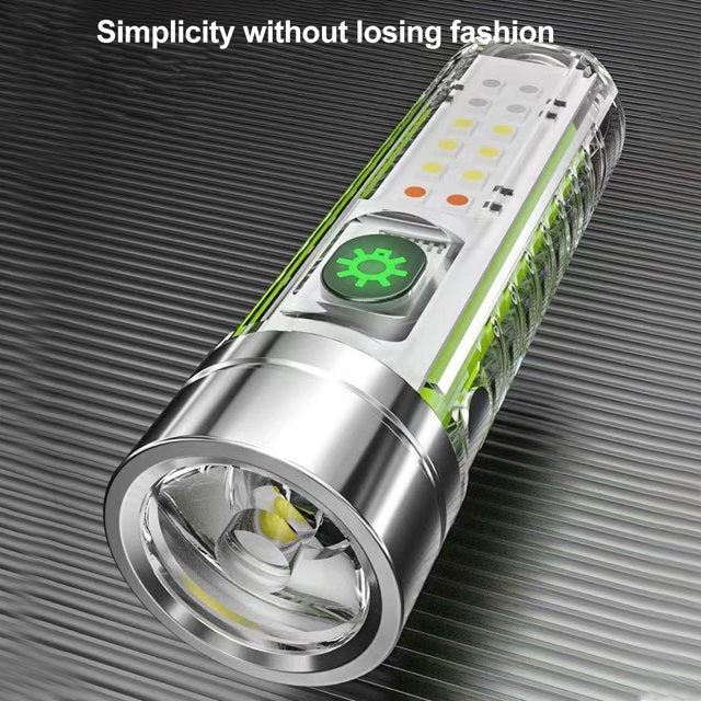 Magnetic Zoom Flashlight With UV Light 6800mah Battery