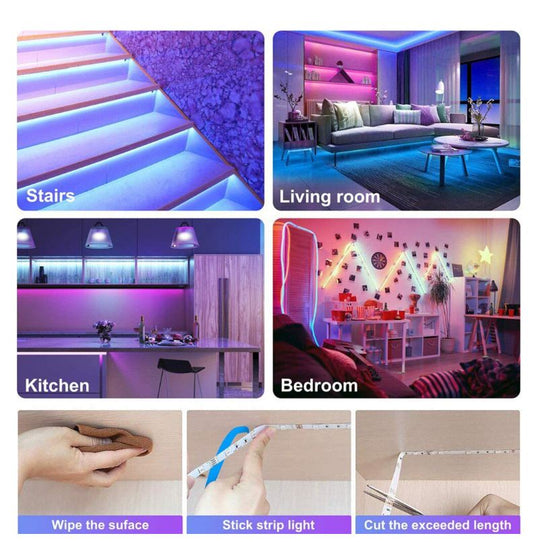 Dynamic Light Bar 10M With 15 Effects & a Wireless Switch