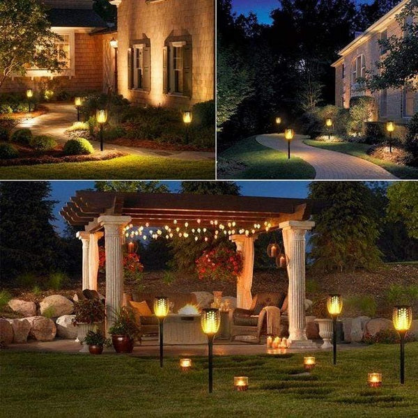 Solar Powered Flame Garden Light