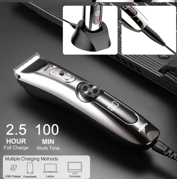 Electric Rechargeable Barber Clippers 2000mah Battery