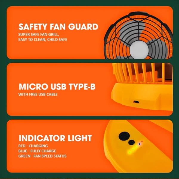 8ā³ Mini Desktop Fan