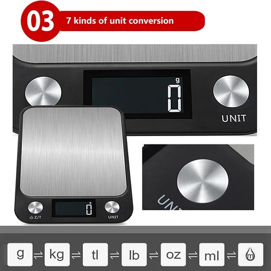 10Kg/1g LCD Backlight Display Kitchen Scale