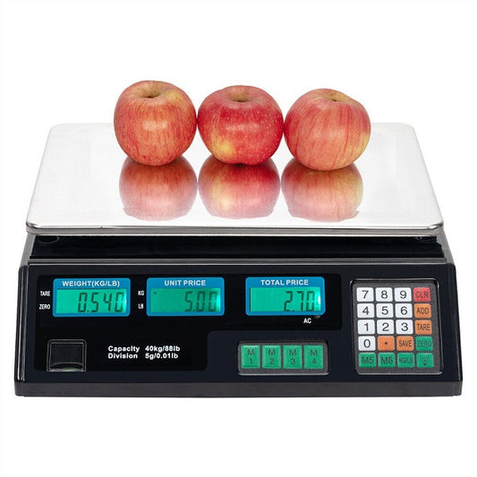 Industrial 40KG Digital Stainless Steel Electronic Scale with LCD Double Sided Display