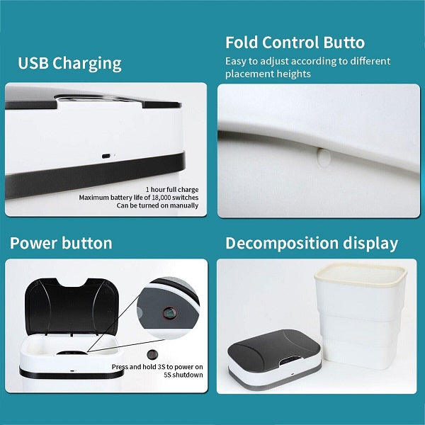 Smart Sensor Tech Savvy Modern Foldable Bin