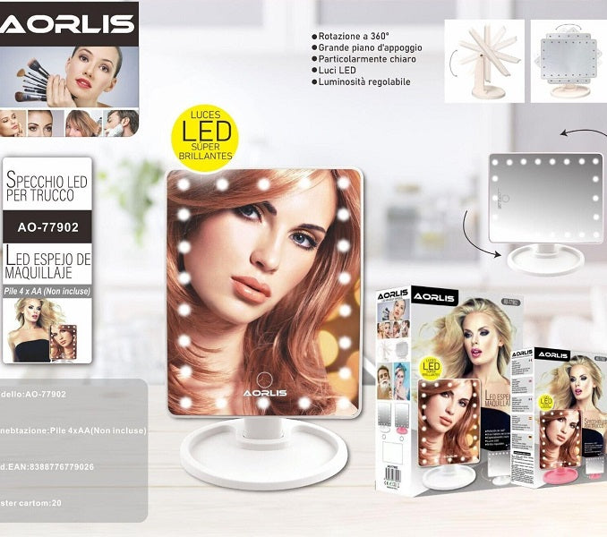 Smart Touch Makeup LED Mirror for Models