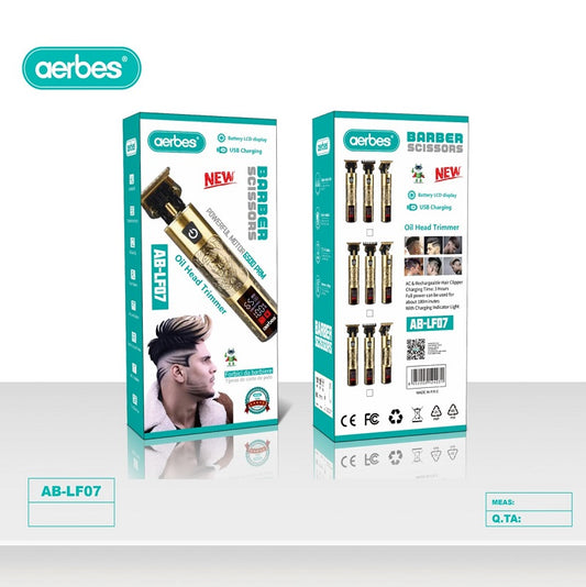 Electric Portable Rechargeable Hair Trimmer With LCD Display