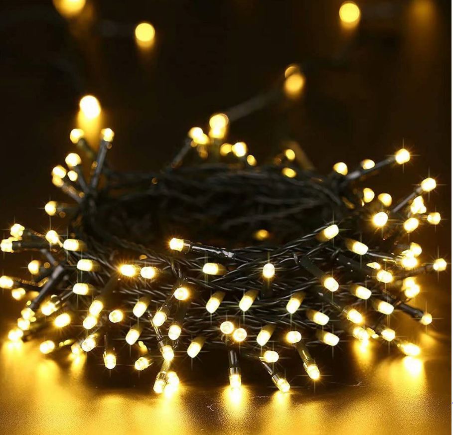 10M Solar Powered 100 LED Fairy Light Warm White