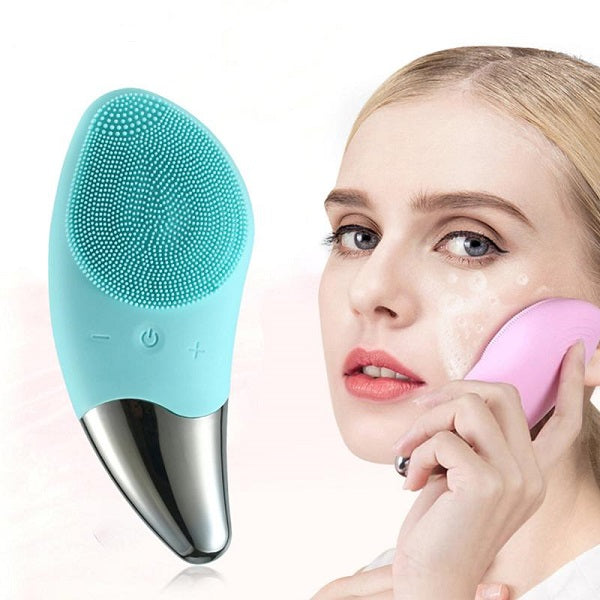 Electric, Waterproof Silicone Face Cleaning Brush