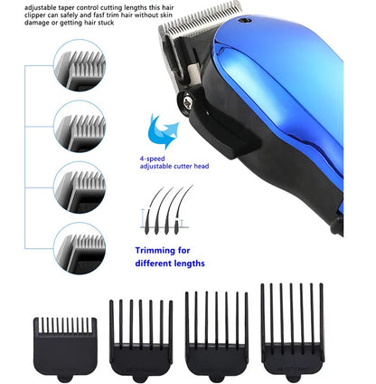 Professional Corded Royal Blue Hair Trimmer