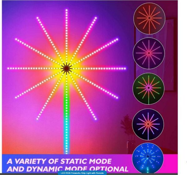 LED RGB Fireworks Strip Light with Remote